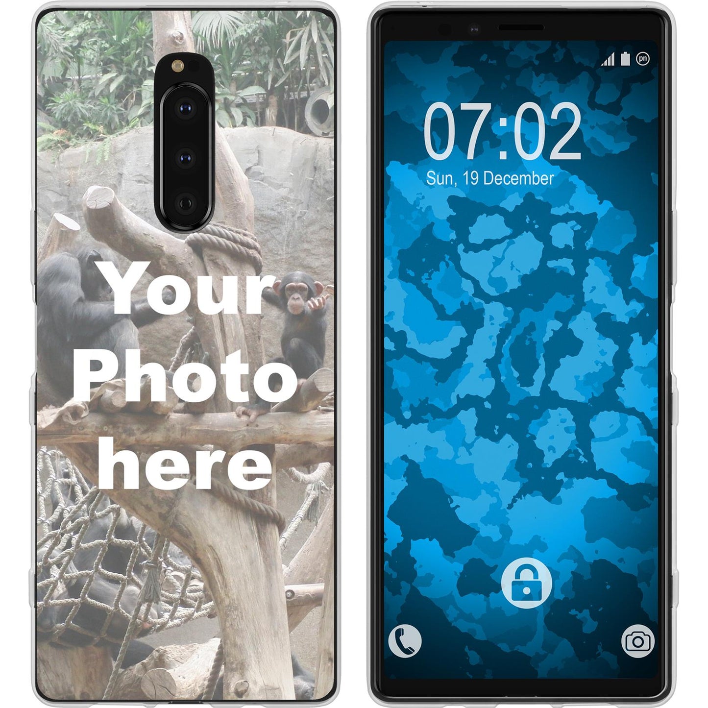Xperia 1 Personalisierte Handyhülle clear zum selbst gesta