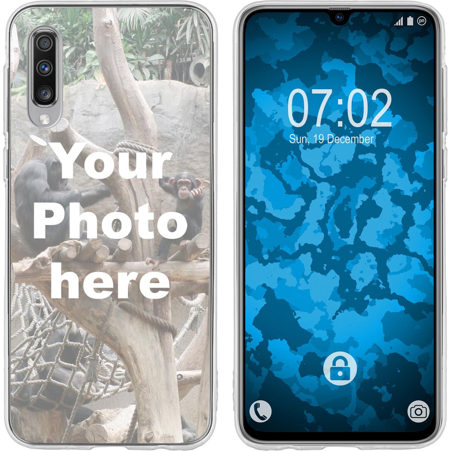 Galaxy A70 Personalisierte Handyhülle clear zum selbst ges