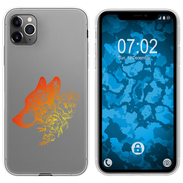 iPhone 11 Pro Max Silikon-Hülle Floral Wolf M3-2 Case