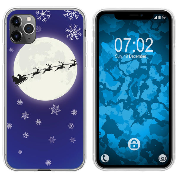 iPhone 11 Pro Max Silikon-Hülle X Mas Weihnachten Santa - Sn