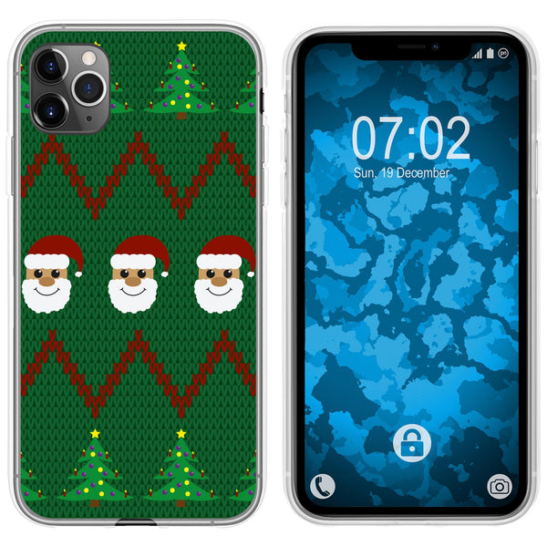 iPhone 11 Pro Max Silikon-Hülle X Mas Weihnachten X-Mas Swea