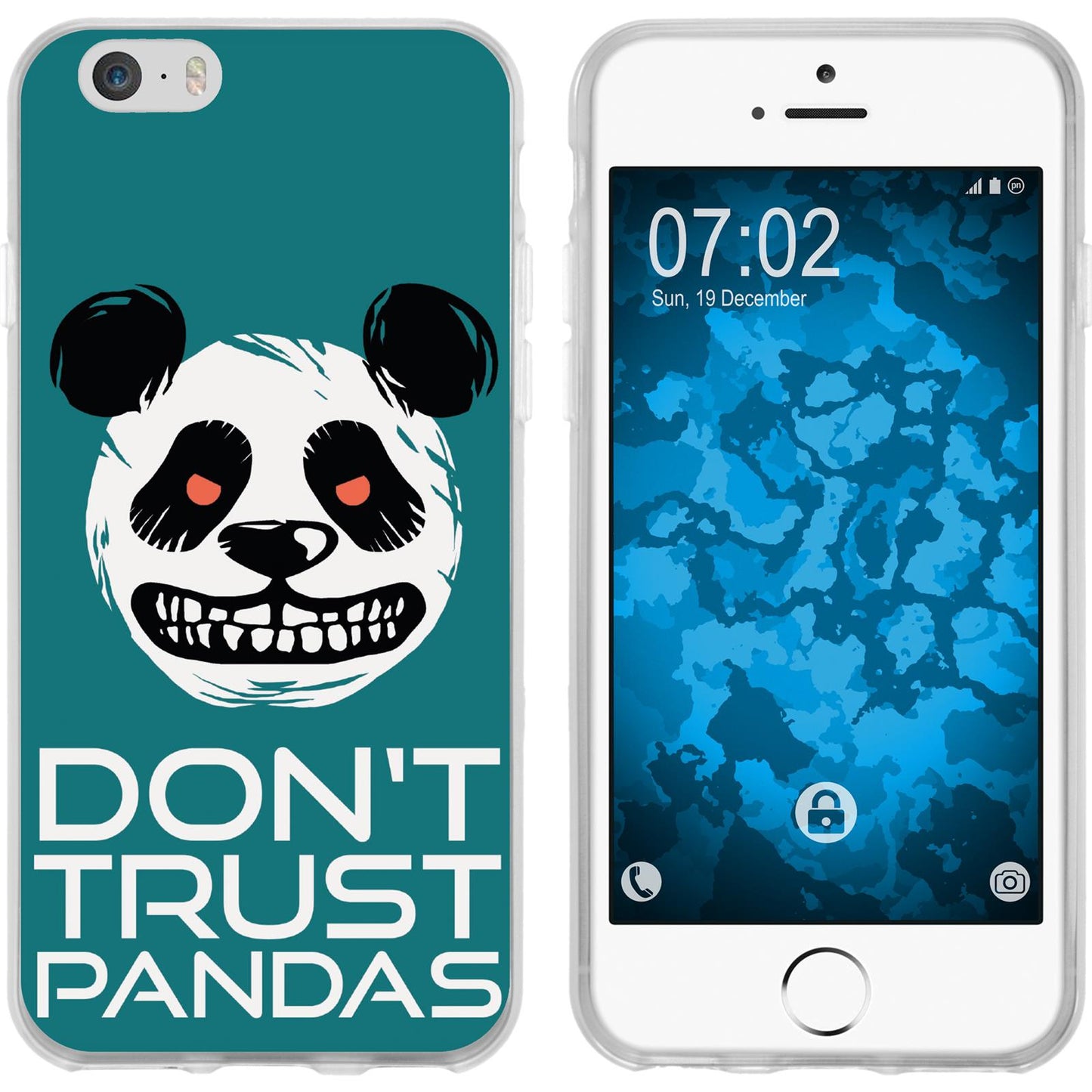 iPhone 6s / 6 Silikon-Hülle Crazy Animals Panda M2 Case