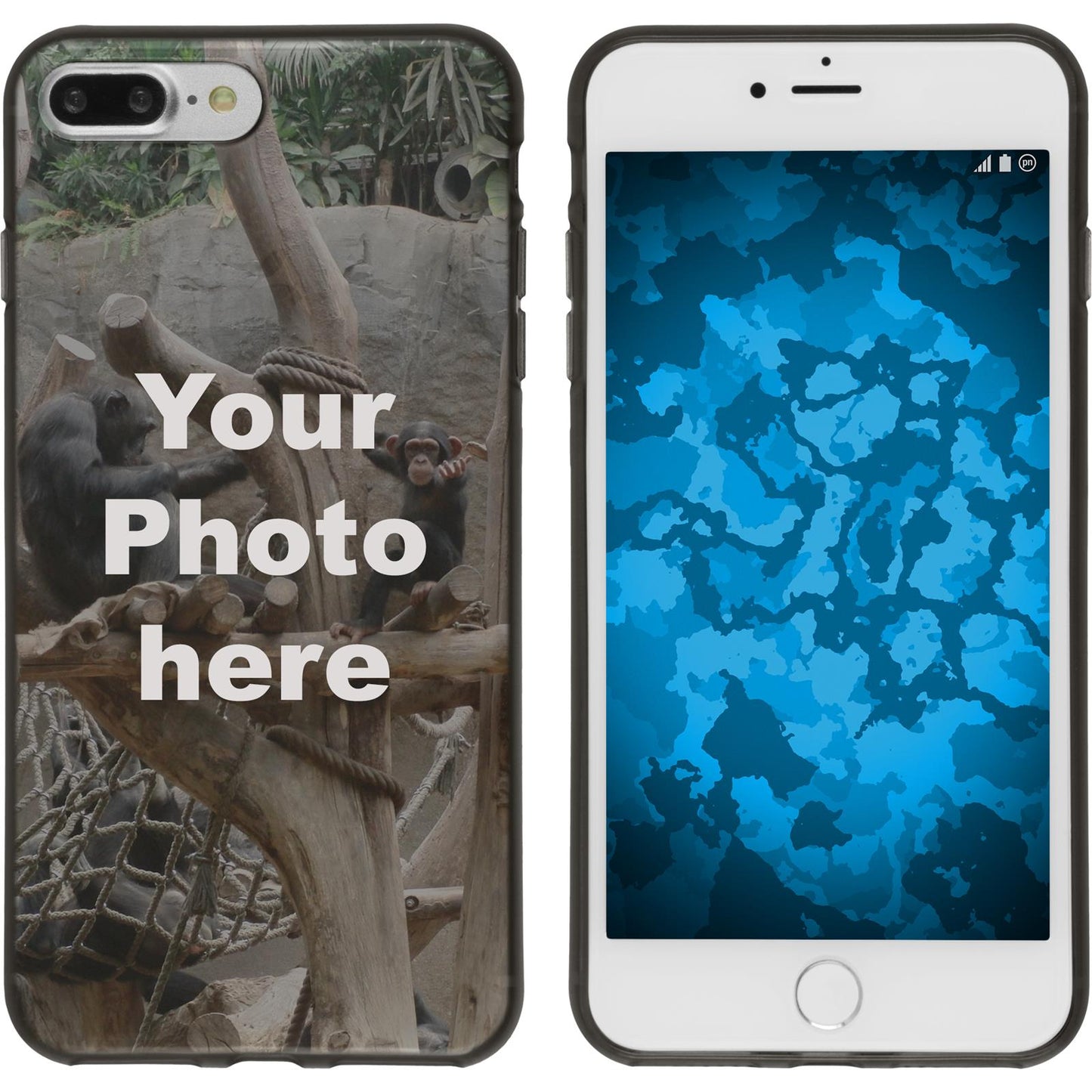iPhone 7 Plus / 8 Plus Personalisierte Handyhülle schwarz