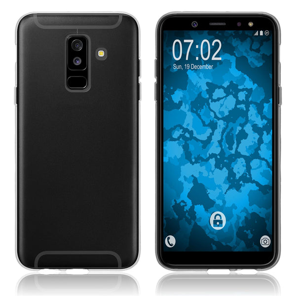 PhoneNatic Case kompatibel mit Samsung Galaxy A6 Plus (2018) - Crystal Clear Silikon Hülle transparent Cover