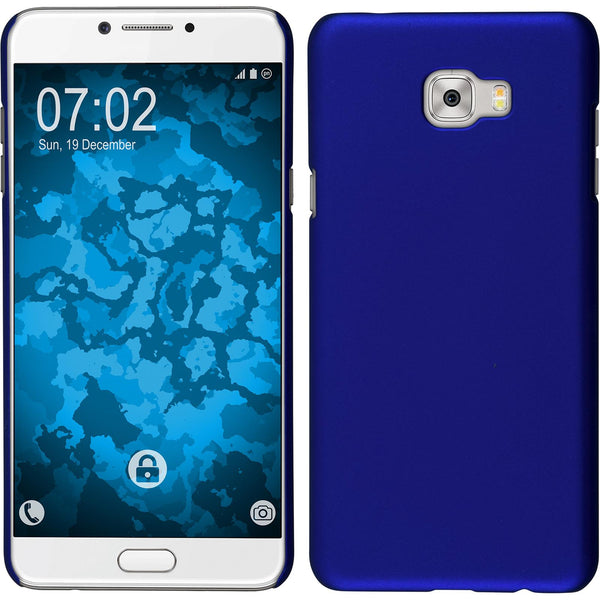 Hardcase für Samsung Galaxy C7 Pro gummiert blau