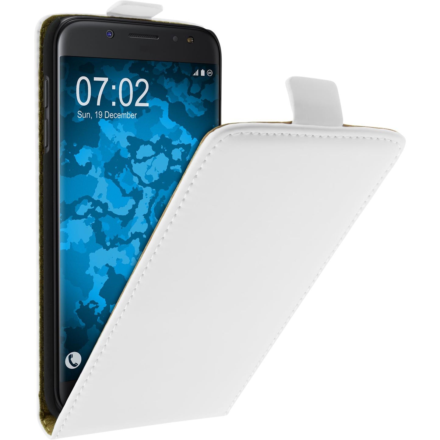 Kunst-Lederhülle für Samsung Galaxy J5 2017 Flip-Case weifl +