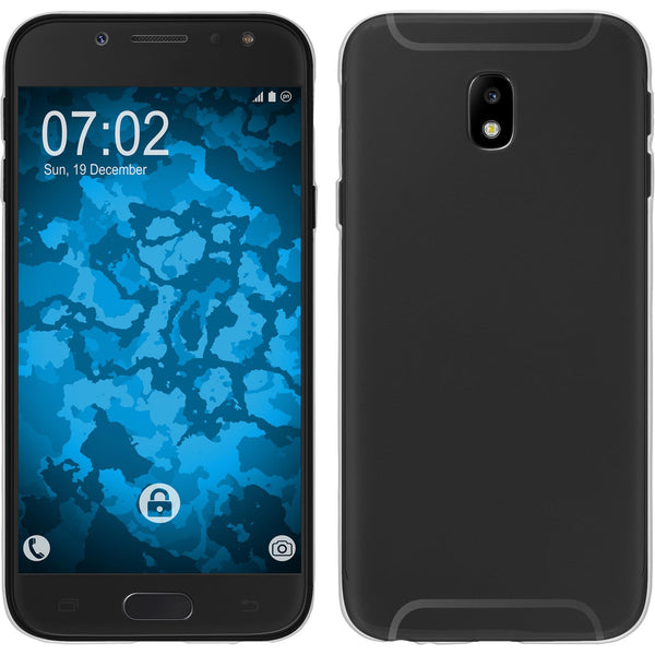 PhoneNatic Case kompatibel mit Samsung Galaxy J5 2017 - clear Silikon Hülle Slimcase + 2 Schutzfolien