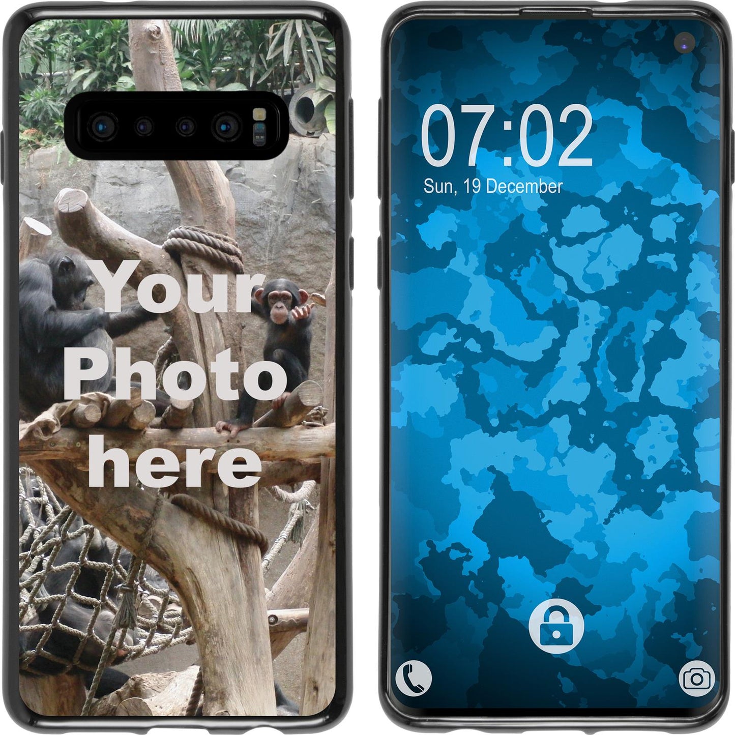 Galaxy S10 Personalisierte Handyhülle schwarz zum selbst g