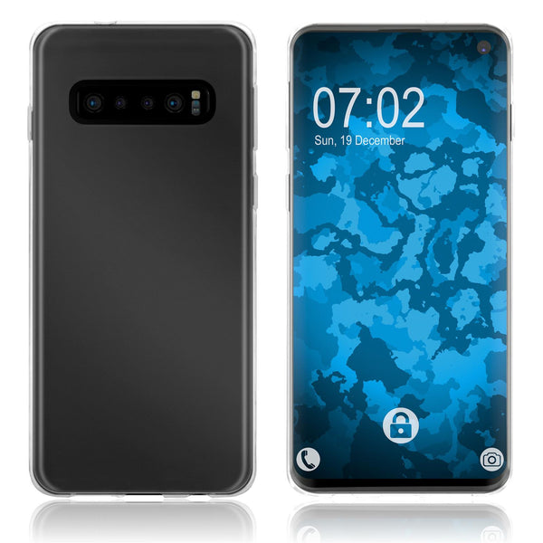 PhoneNatic Case kompatibel mit Samsung Galaxy S10 - Crystal Clear Silikon Hülle transparent Cover
