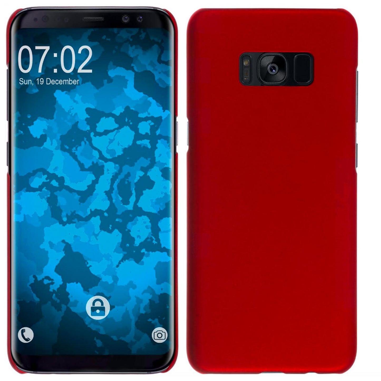 Hardcase für Samsung Galaxy S8 Plus gummiert rot