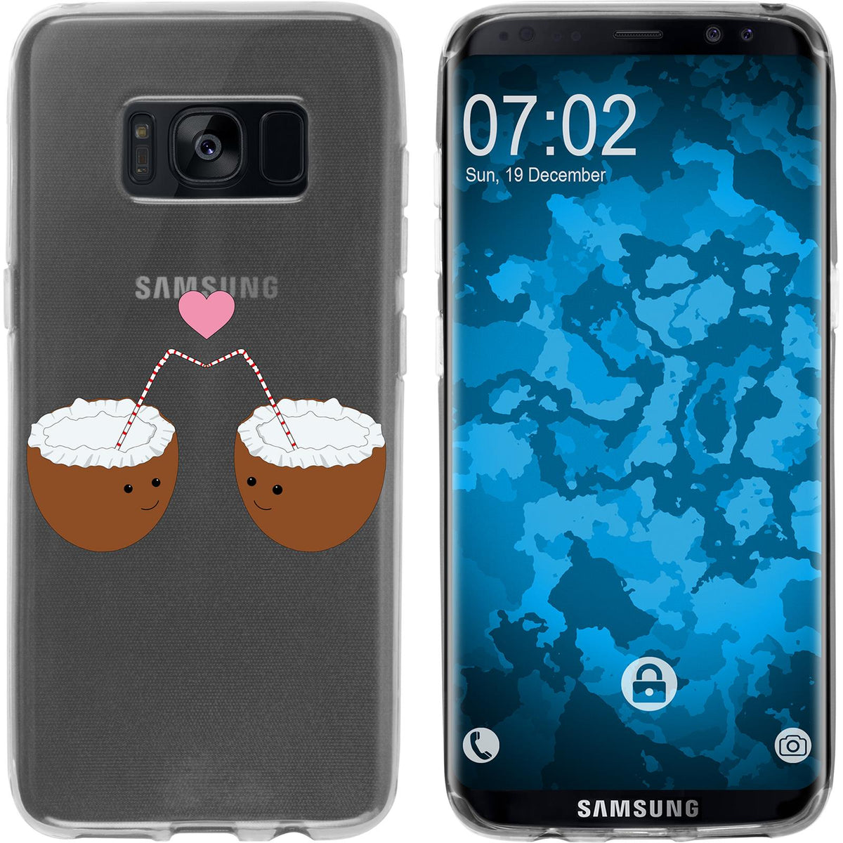 Galaxy S8 Silikon-Hülle Sommer Coconuts M3 Case