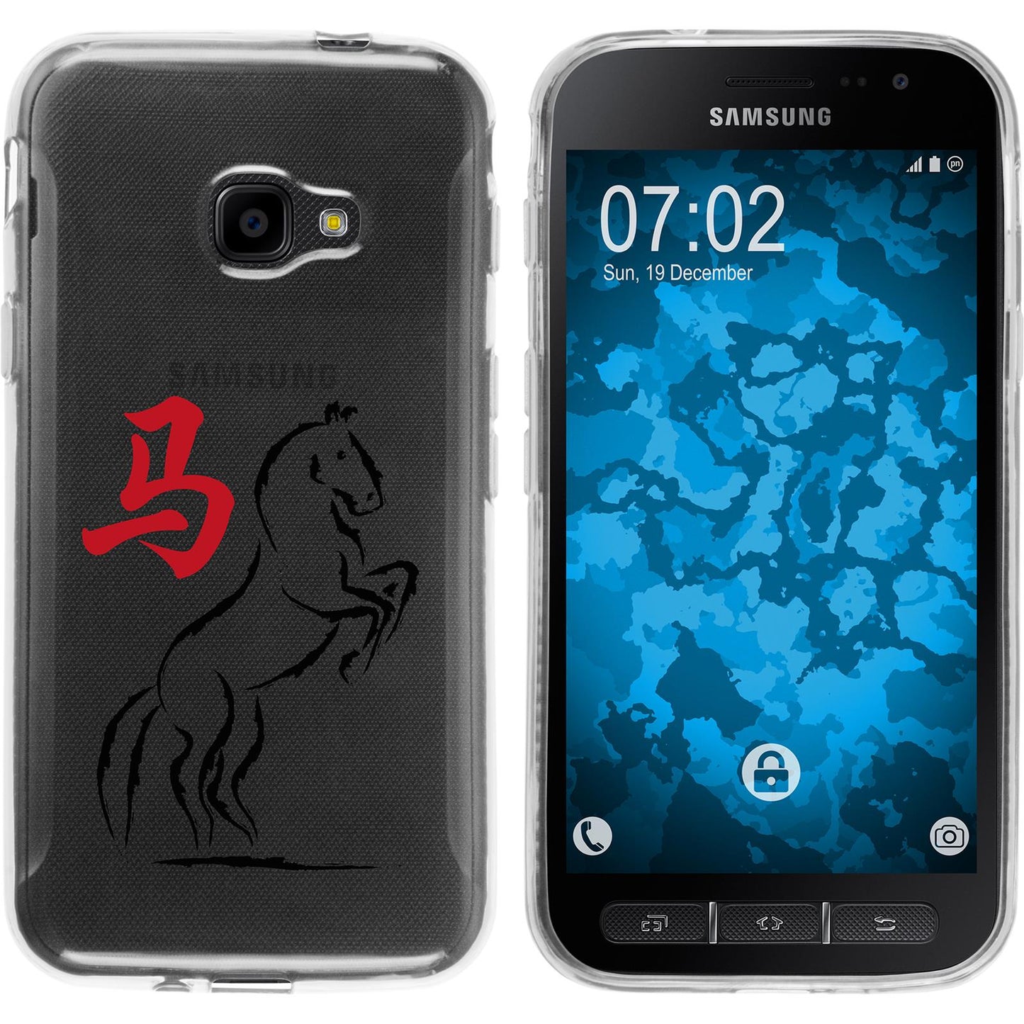 Galaxy Xcover 4 / 4s Silikon-Hülle Tierkreis Chinesisch M7 C