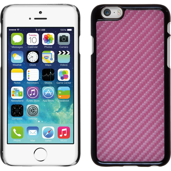 Hardcase für Apple iPhone 6s / 6 Carbonoptik pink