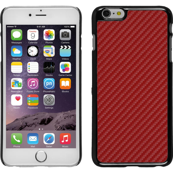 Hardcase für Apple iPhone 6 Plus / 6s Plus Carbonoptik rot