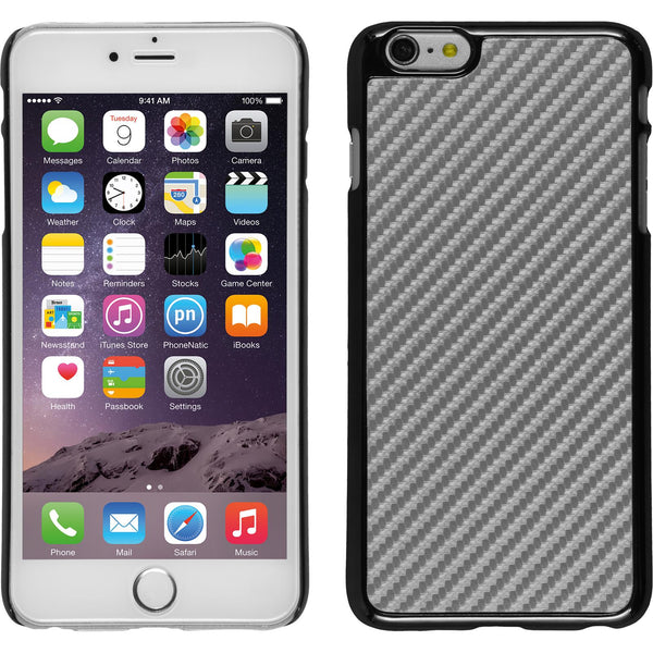 Hardcase für Apple iPhone 6 Plus / 6s Plus Carbonoptik silbe