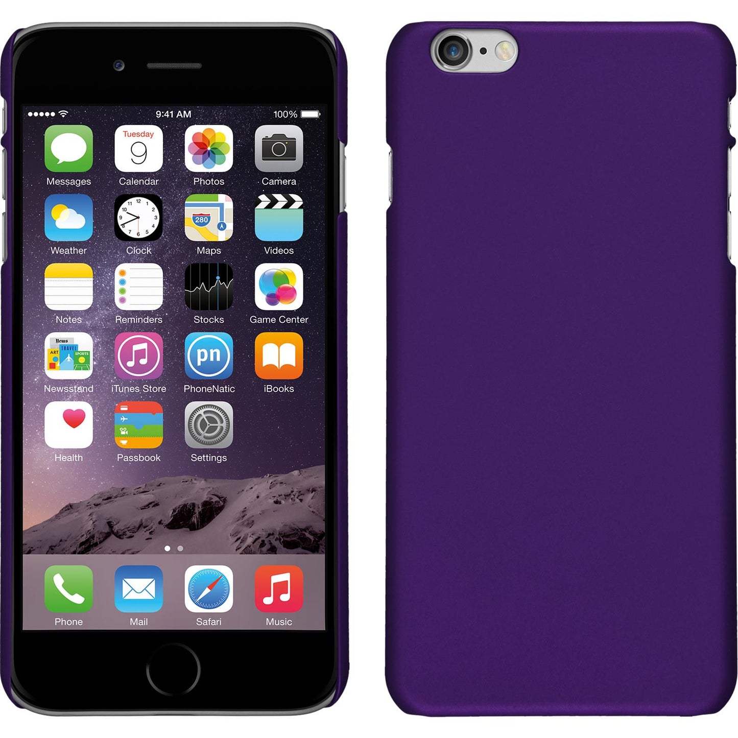 Hardcase für Apple iPhone 6 Plus / 6s Plus gummiert lila