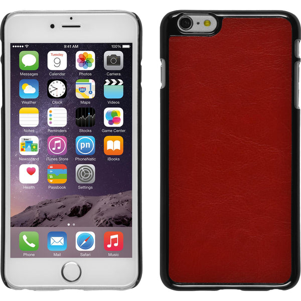 Hardcase für Apple iPhone 6 Plus / 6s Plus Lederoptik rot