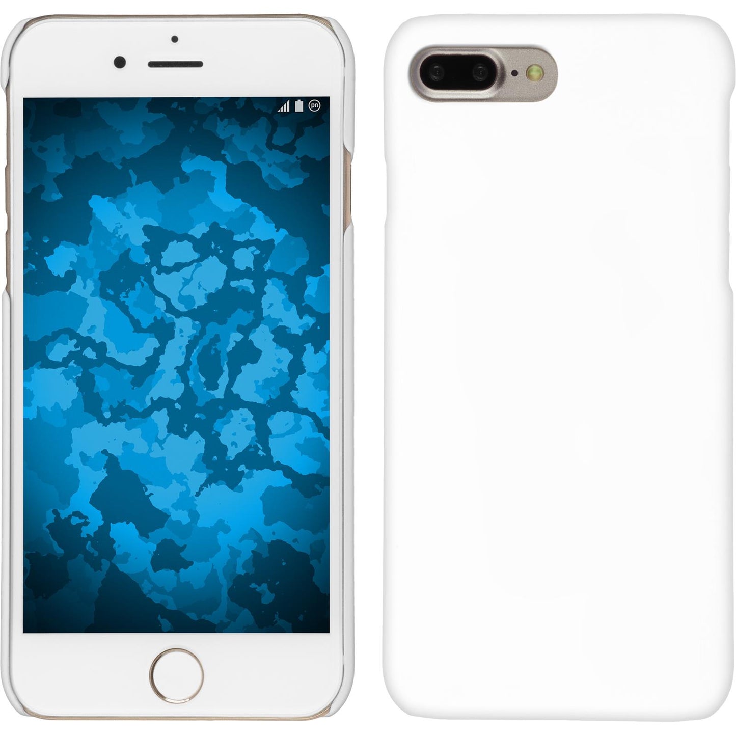 Hardcase für Apple iPhone 7 Plus / 8 Plus gummiert weifl
