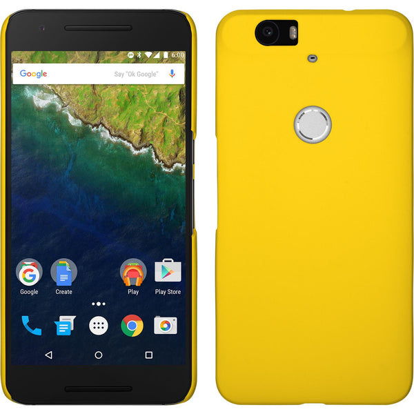 Hardcase für Google Nexus 6P gummiert gelb