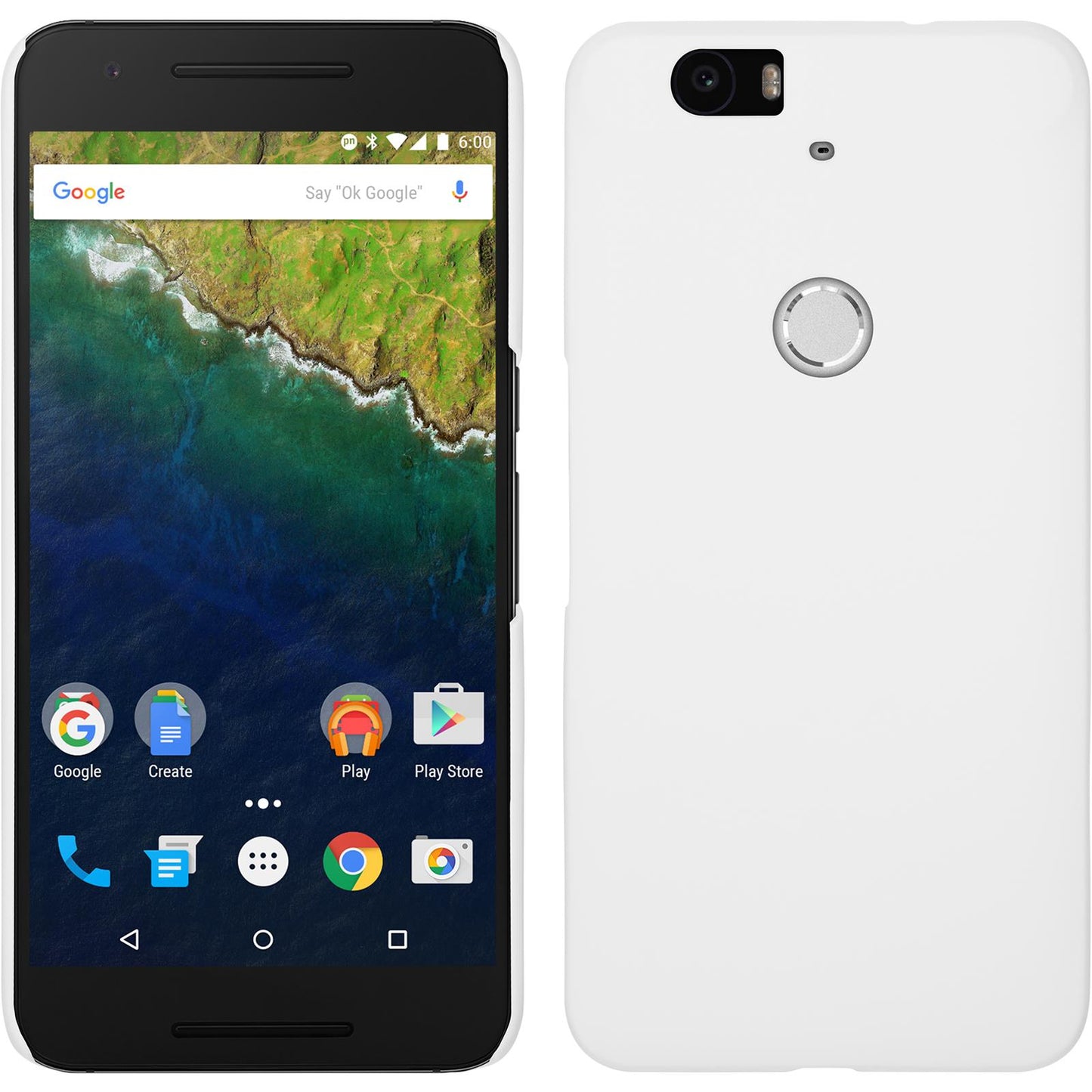 Hardcase für Google Nexus 6P gummiert weifl
