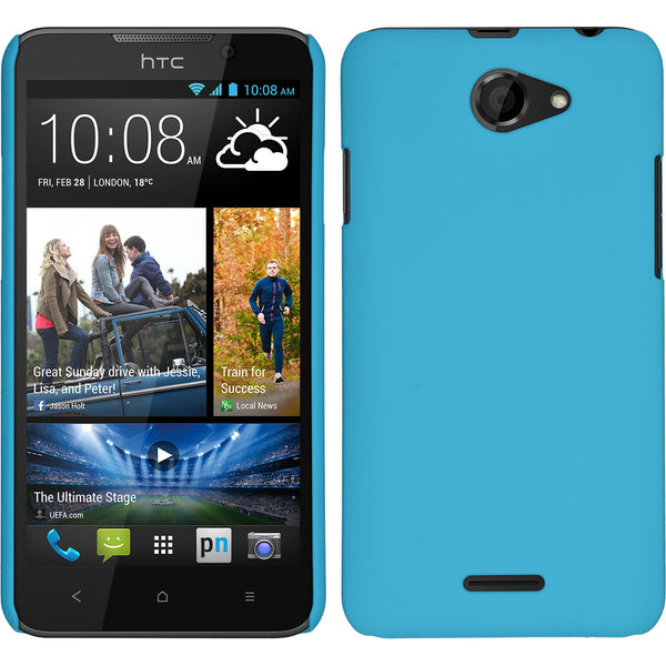 Hardcase für HTC Desire 516 gummiert hellblau