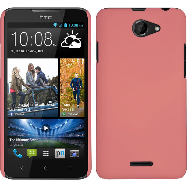 Hardcase für HTC Desire 516 gummiert rosa