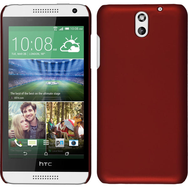 Hardcase für HTC Desire 610 gummiert rot