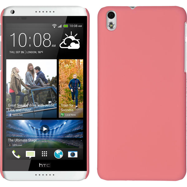 Hardcase für HTC Desire 816 gummiert rosa