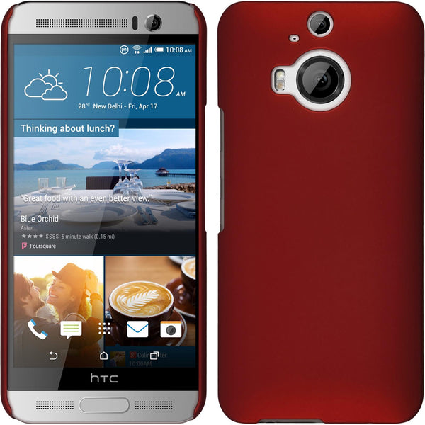 Hardcase für HTC One M9 Plus gummiert rot