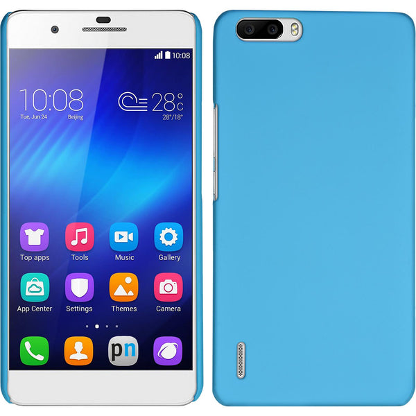 Hardcase für Huawei Honor 6 Plus gummiert hellblau