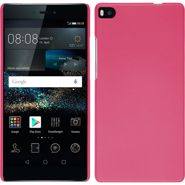 Hardcase für Huawei P8 gummiert pink