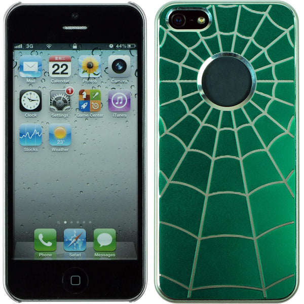 Hardcase für Apple iPhone 5 / 5s / SE Spiderweb grün