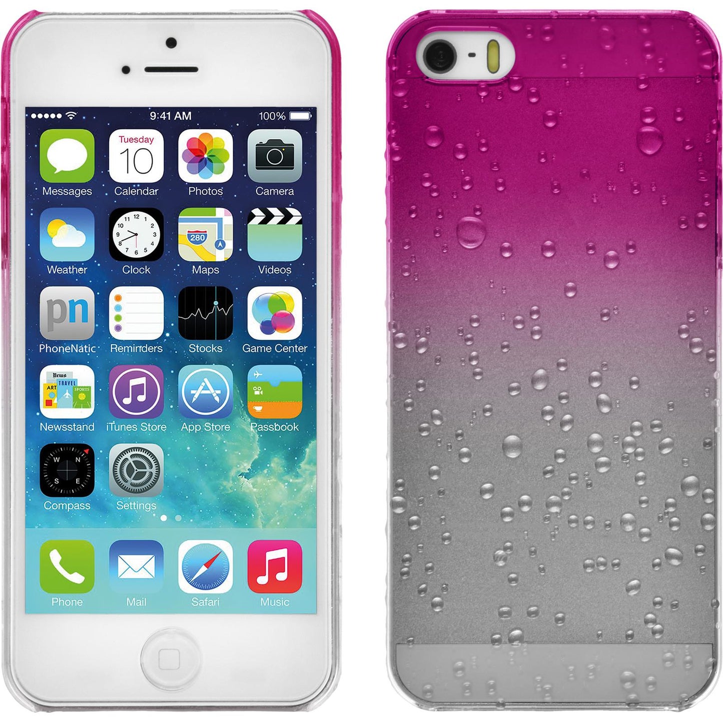 Hardcase für Apple iPhone SE 2016 (1.Gen) Waterdrops pink