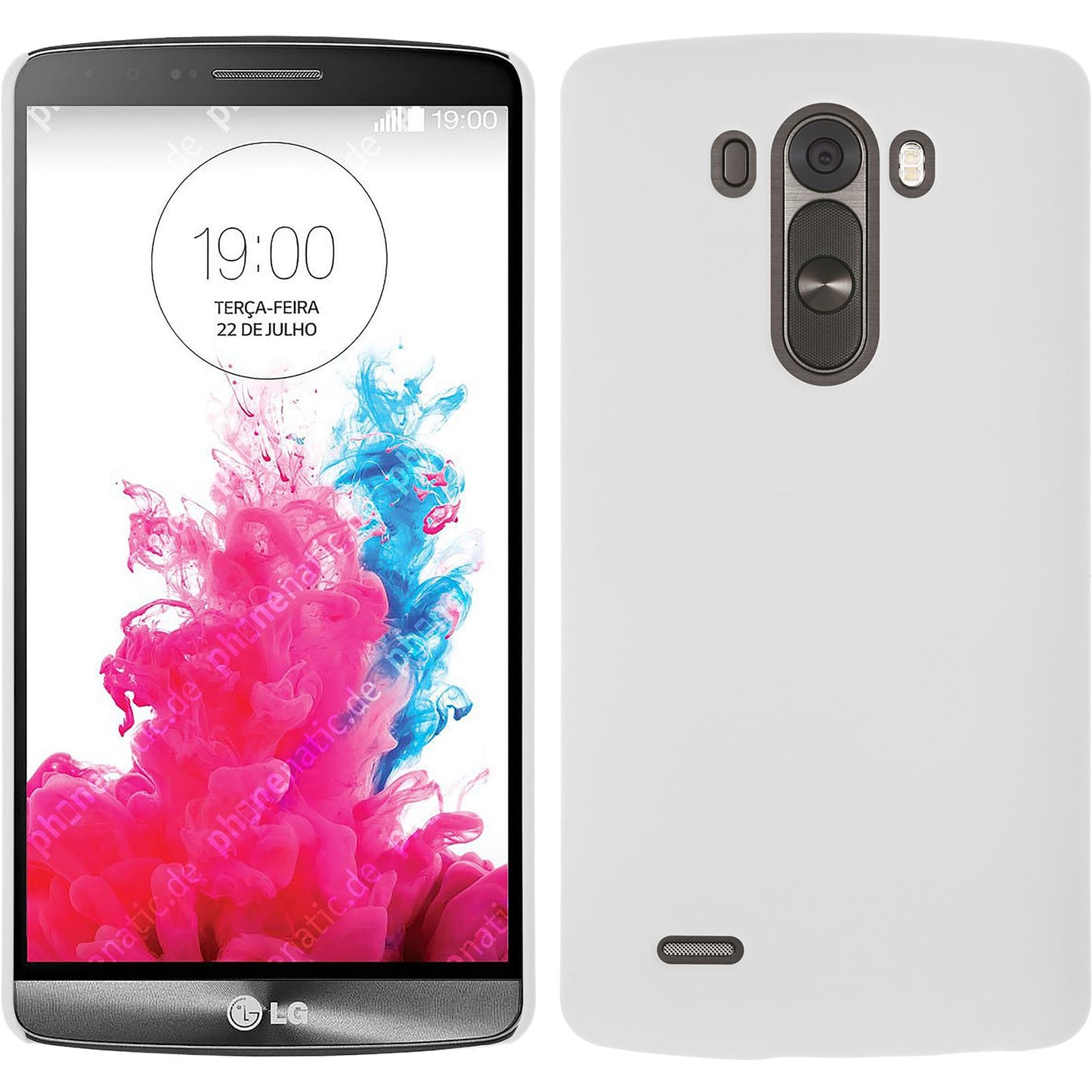 Hardcase für LG G3 gummiert weifl