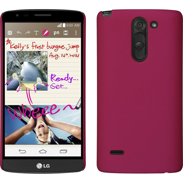 Hardcase für LG G3 Stylus gummiert pink