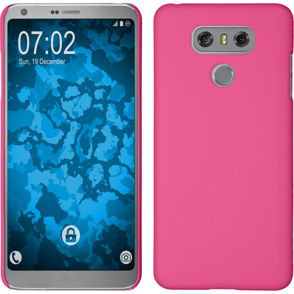 Hardcase für LG G6 gummiert pink