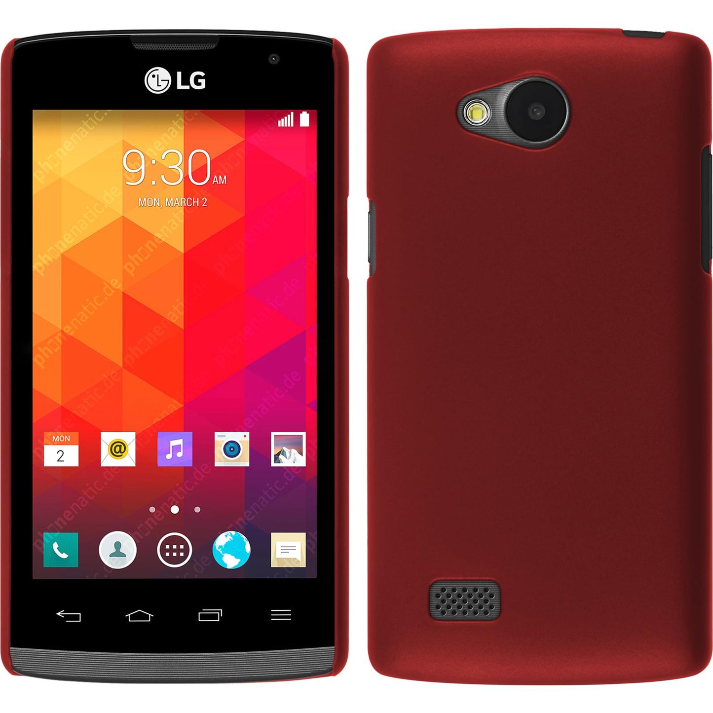 Hardcase für LG Joy gummiert rot