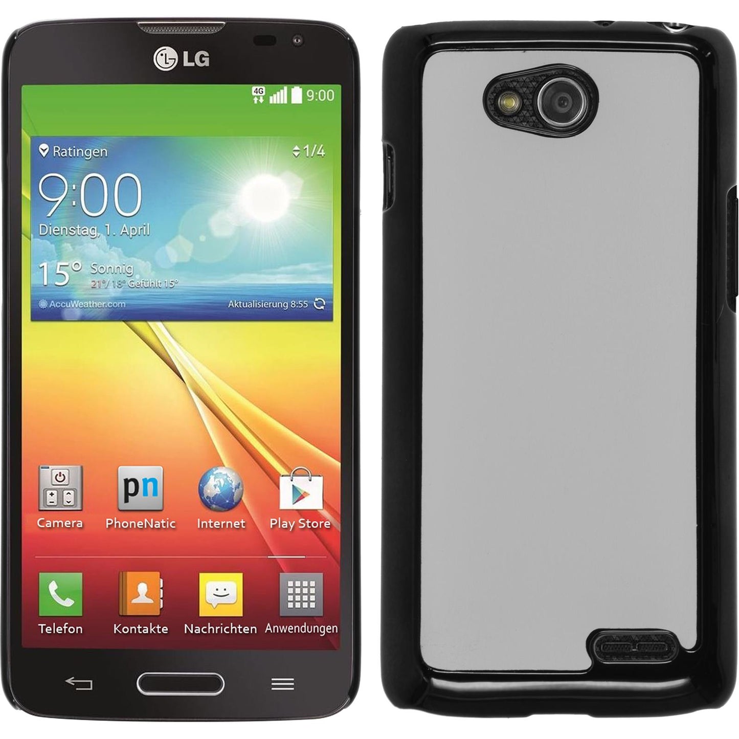 Hardcase für LG L90 Lederoptik weiß