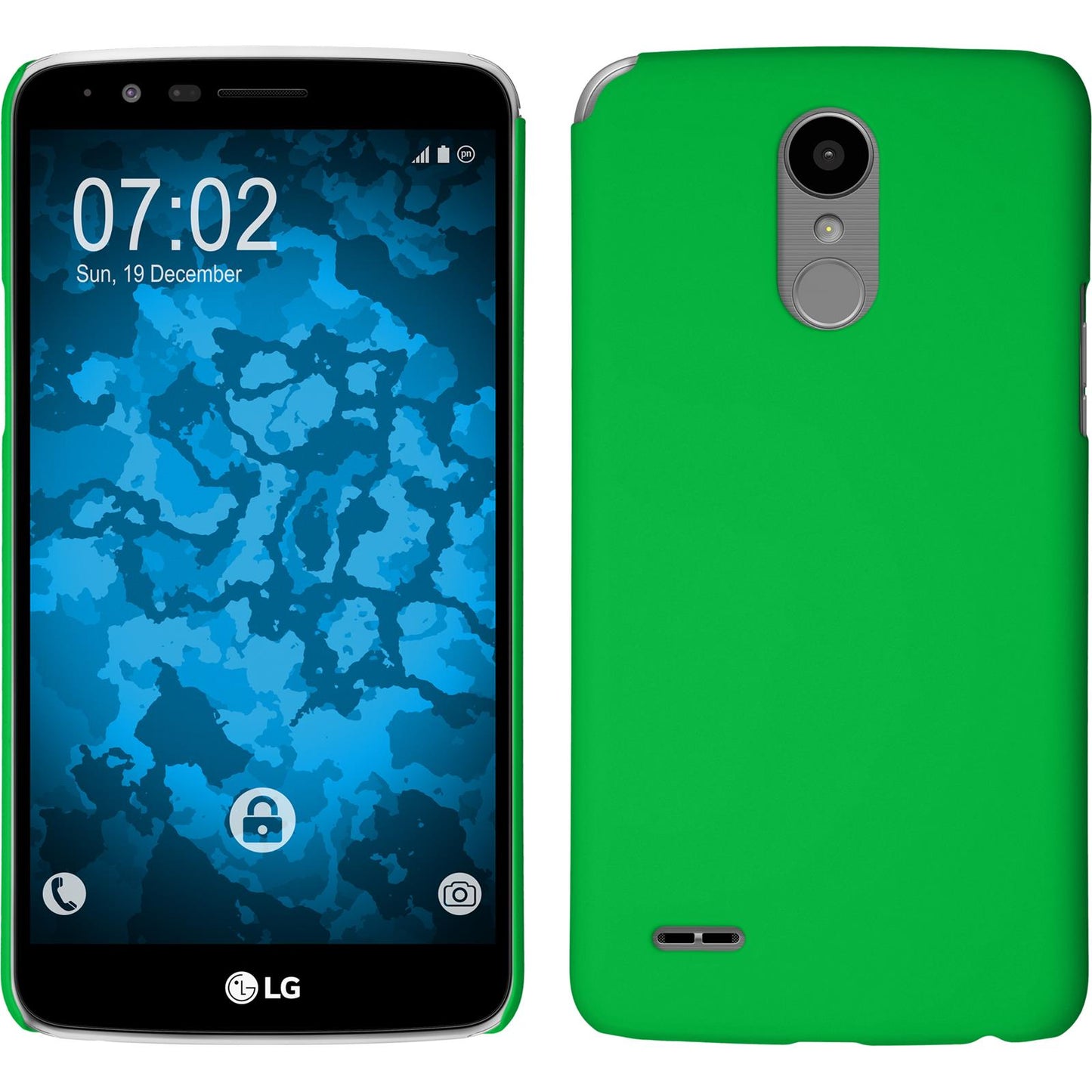 Hardcase für LG Stylus 3 gummiert grün