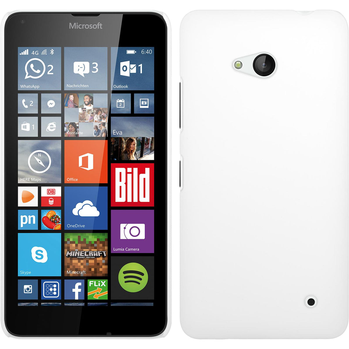 Hardcase für Microsoft Lumia 640 gummiert weifl