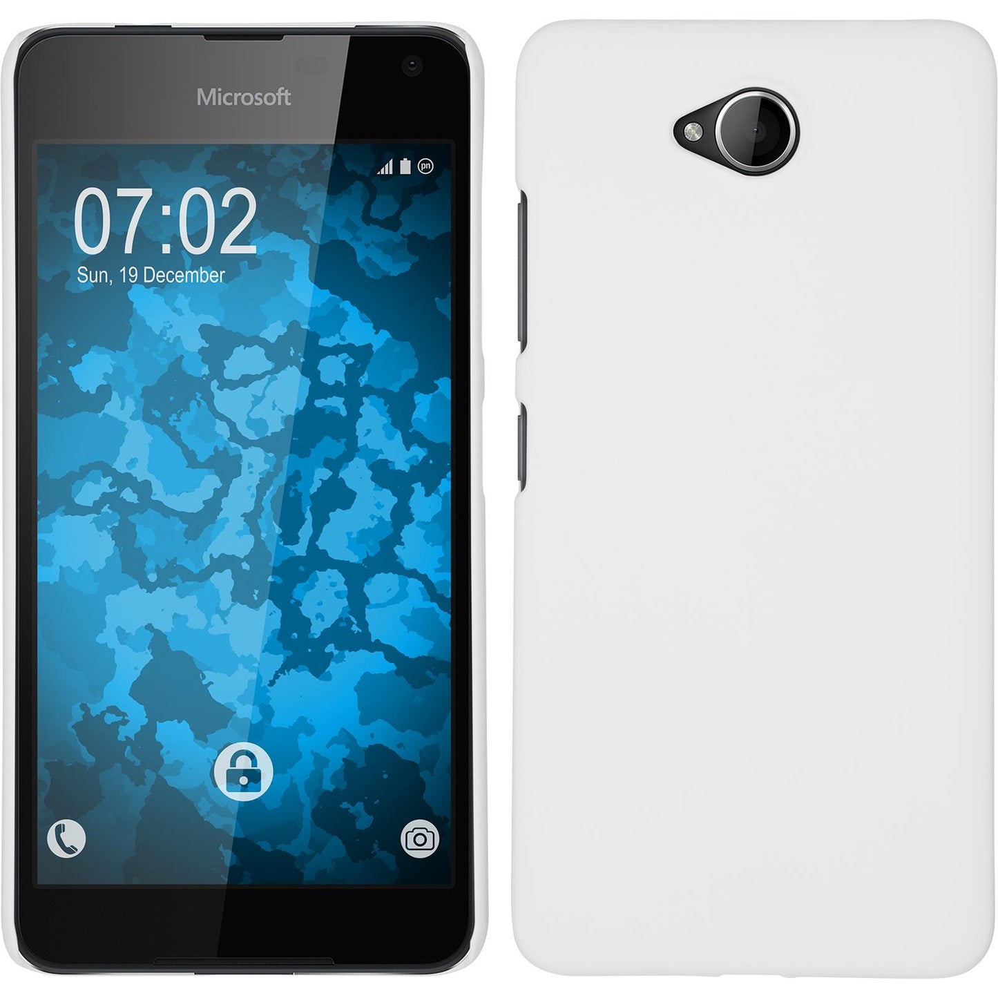 Hardcase für Microsoft Lumia 650 gummiert weifl