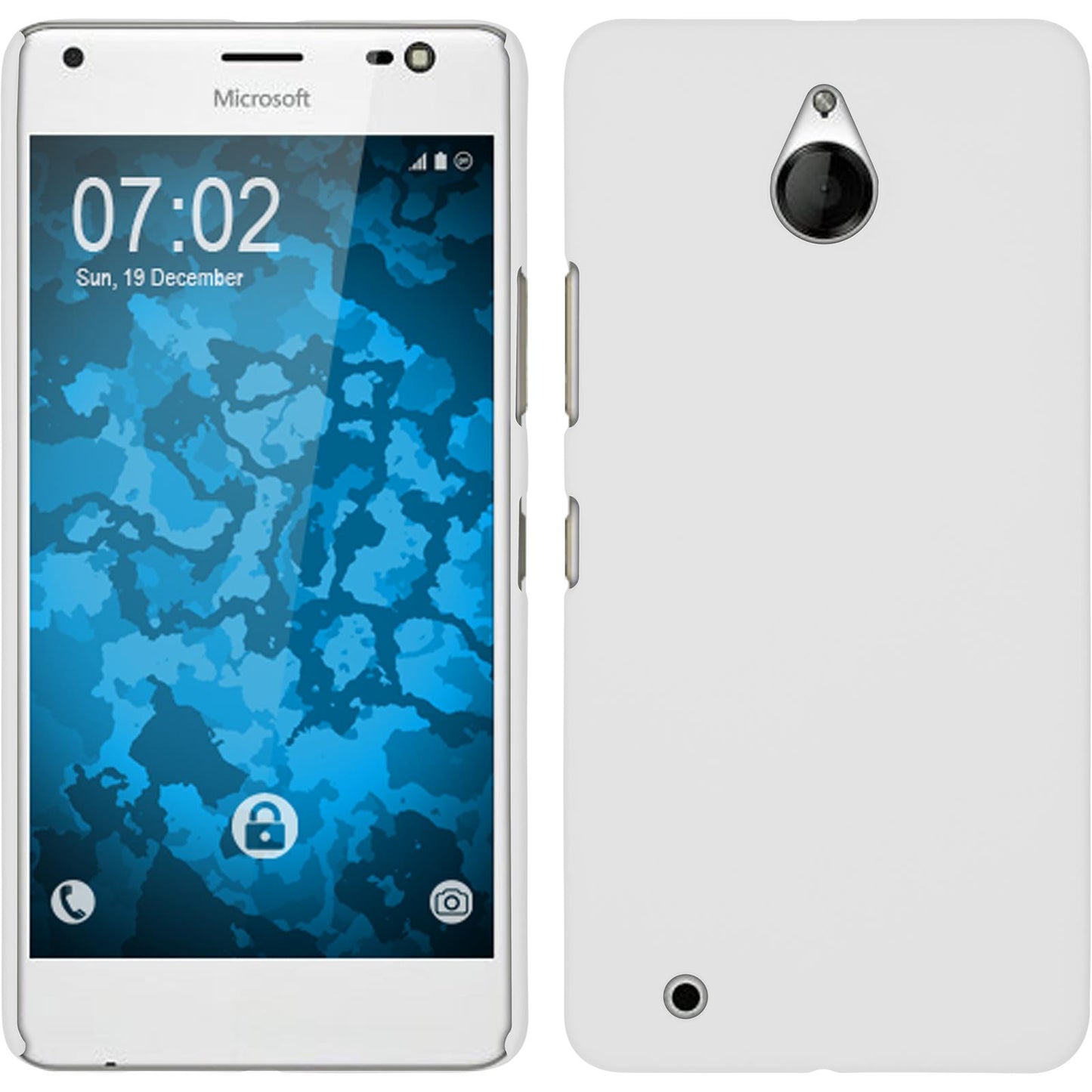 Hardcase für Microsoft Lumia 850 gummiert weifl