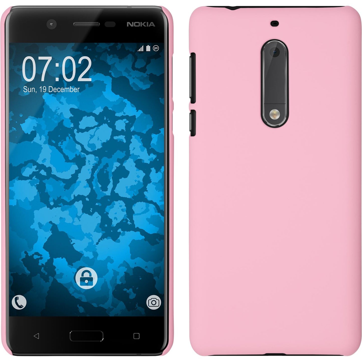 Hardcase für Nokia 5 gummiert rosa