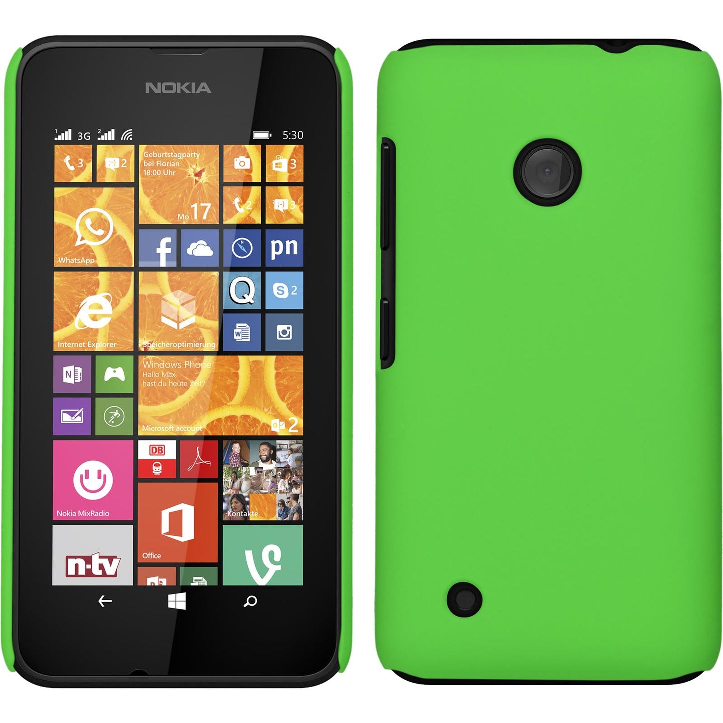 Hardcase für Nokia Lumia 530 gummiert grün
