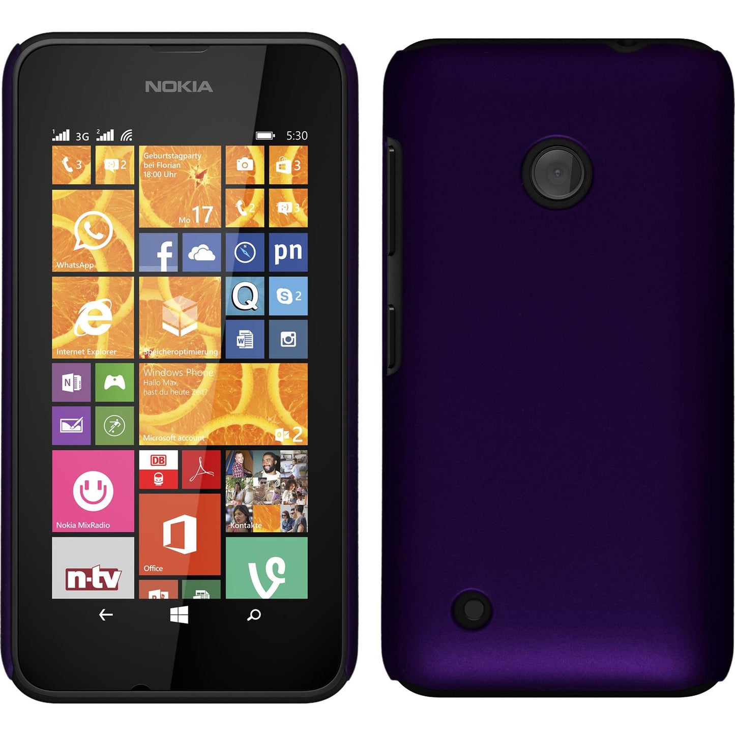 Hardcase für Nokia Lumia 530 gummiert lila