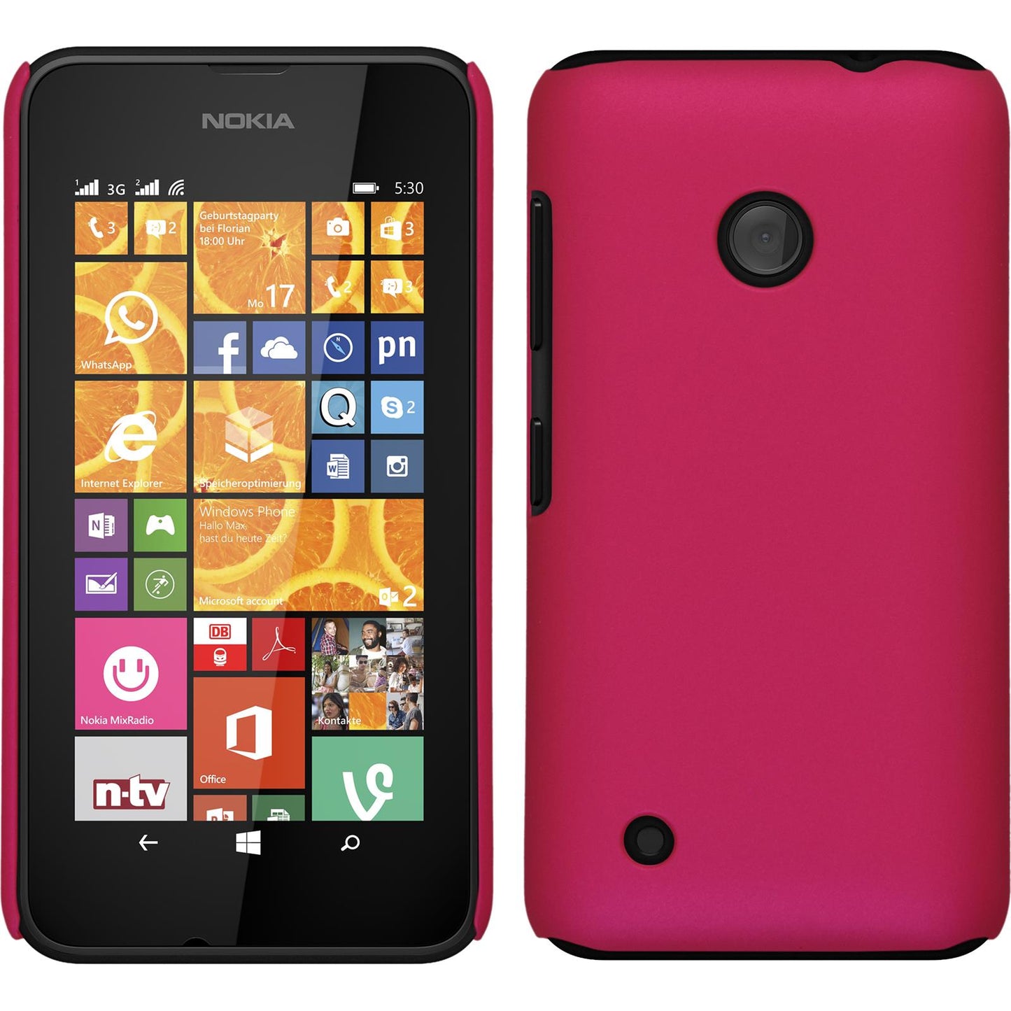 Hardcase für Nokia Lumia 530 gummiert pink
