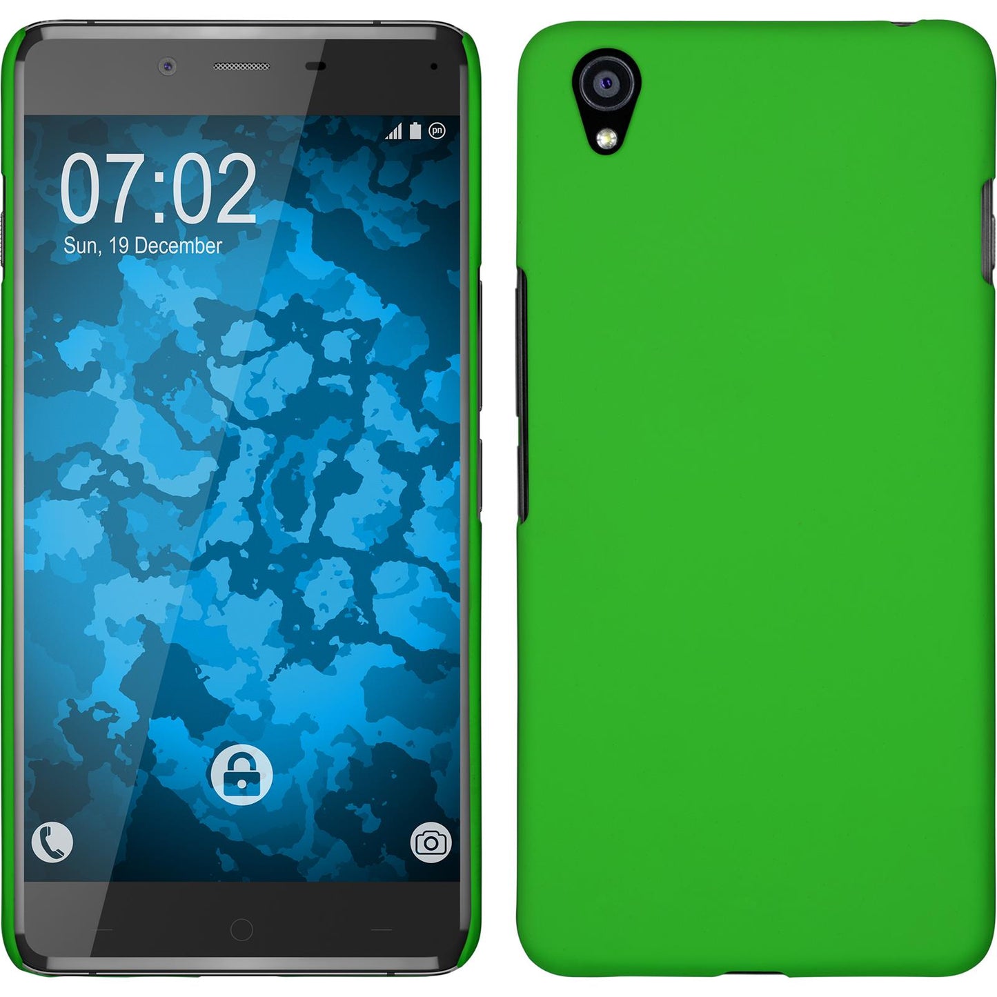 Hardcase für OnePlus X gummiert grün
