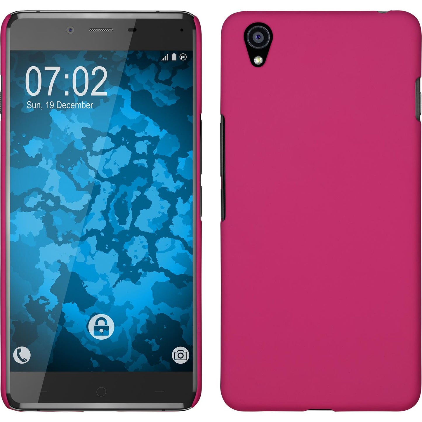 Hardcase für OnePlus X gummiert pink