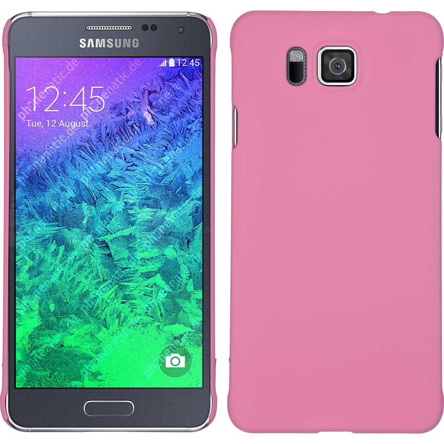 Hardcase für Samsung Galaxy Alpha gummiert rosa