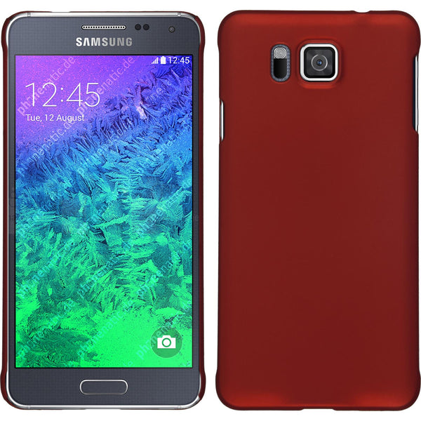 Hardcase für Samsung Galaxy Alpha gummiert rot